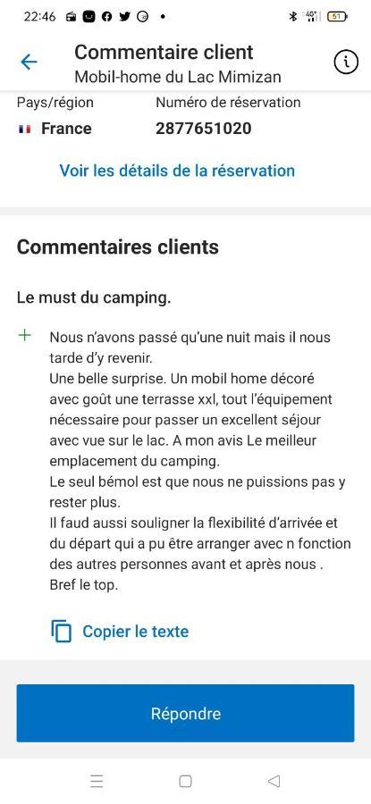 Mobil-Home Du Lac Mimizan Aureilhan Kültér fotó